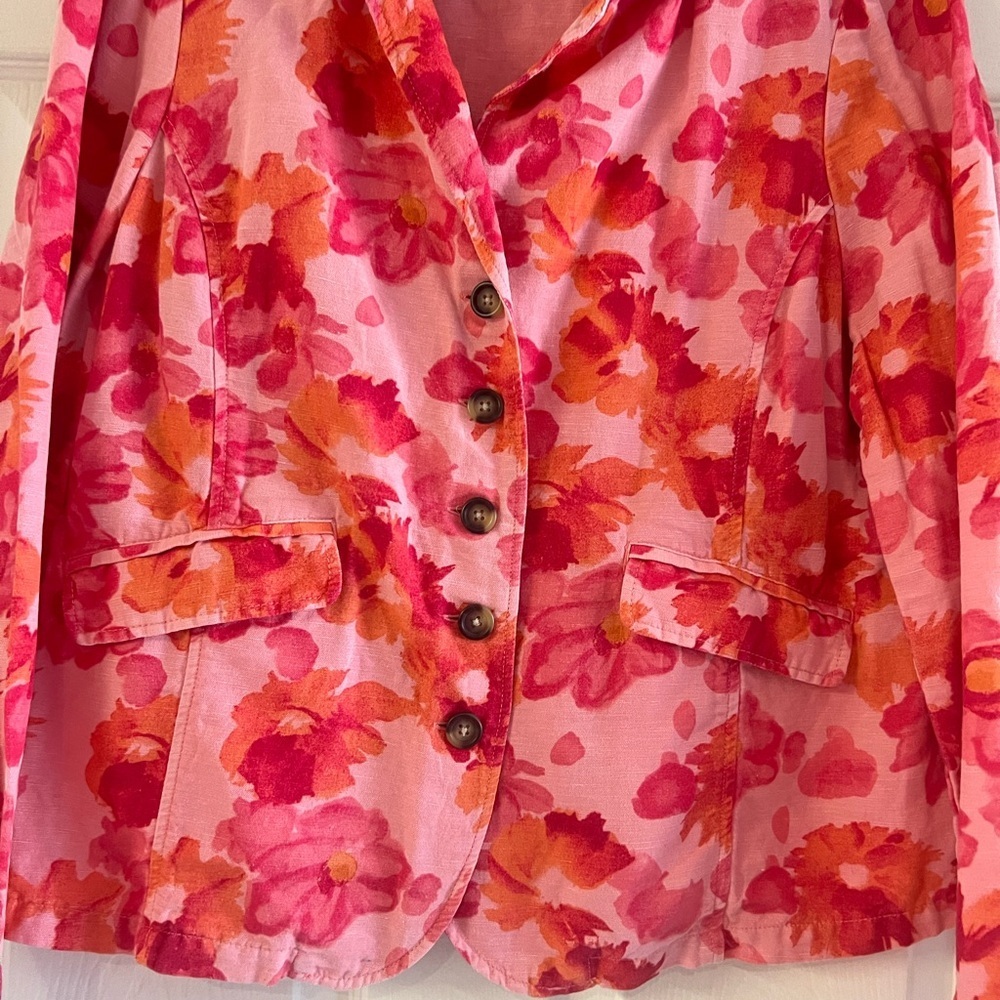 Sundance Catalog. Sundance Sunrise Bloom Blazer. Floral. EUC! Size Petite XL. - Picture 3 of 8